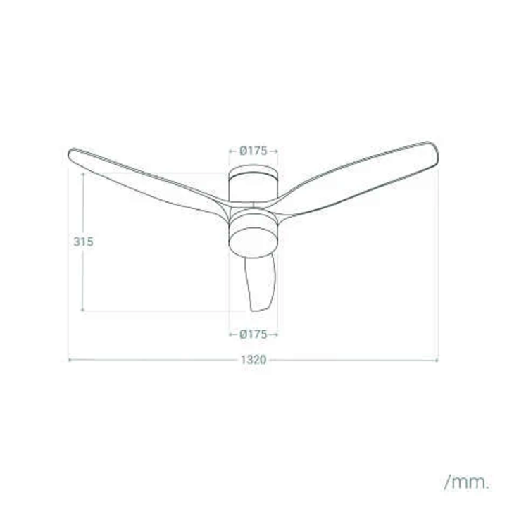Ventilateur de Plafond Moderne Blanc avec Pales en Bois clair Éclairage et Moteur Silencieux
