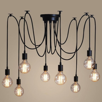 Luminaire Araignée Noir - ARACHNIDE - b-w-p-distribution.com