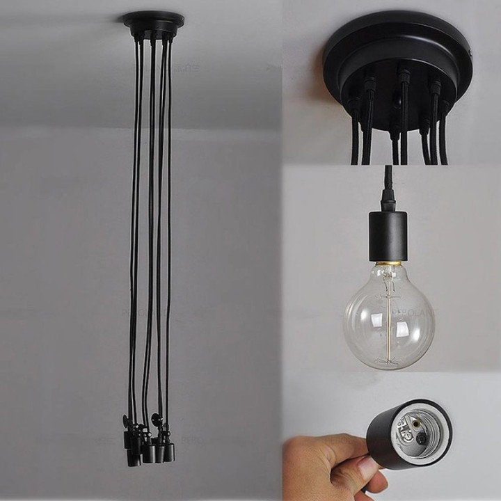 Luminaire Araignée Noir - ARACHNIDE - b-w-p-distribution.com