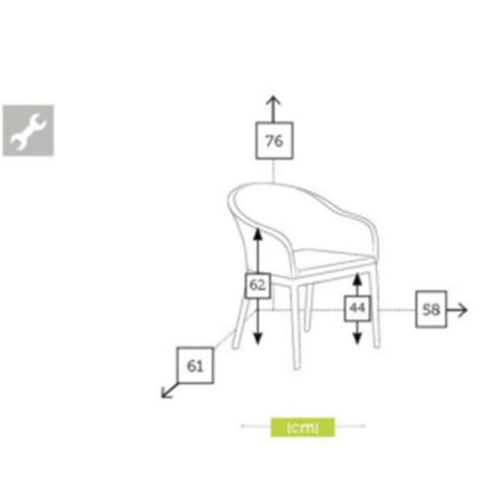 Chaise de jardin - BRISA - b-w-p-distribution.com