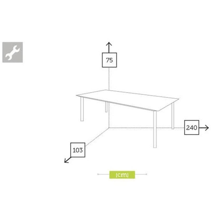 Table de jardin - DUNA - b-w-p-distribution.com