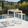 Ensemble table haute et tabourets de bar - FERMO - TRESI