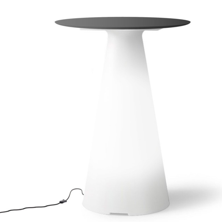 Mange debout lumineux avec plateau rond Ø60 - TIFFANY - LYXO
