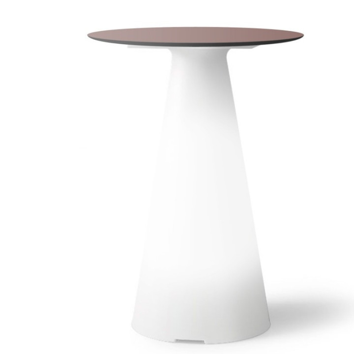 Mange debout lumineux avec plateau rond Ø60 - TIFFANY - LYXO