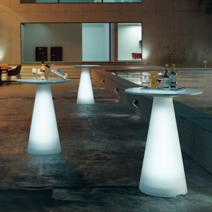 Mange debout lumineux avec plateau rond Ø80 - TIFFANY - LYXO