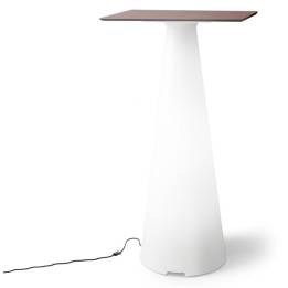 Mange debout lumineux avec plateau carré de 60 cm - TIFFANY - LYXO
