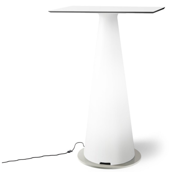 Mange debout lumineux avec plateau carré de 70 cm - TIFFANY
