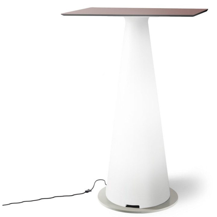 Mange debout lumineux avec plateau carré de 70 cm - TIFFANY