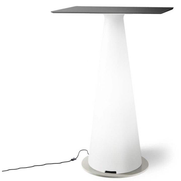 Mange debout lumineux avec plateau carré de 70 cm - TIFFANY